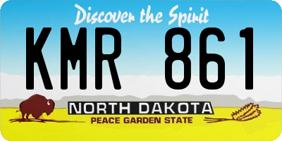 ND license plate KMR861