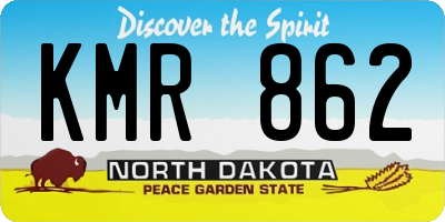 ND license plate KMR862