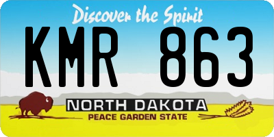 ND license plate KMR863