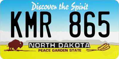 ND license plate KMR865