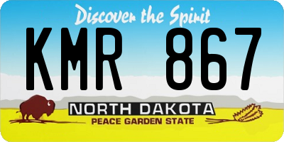 ND license plate KMR867