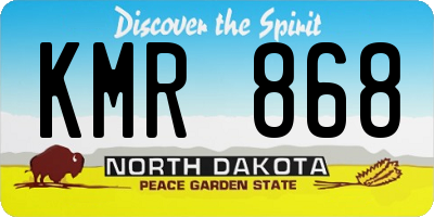 ND license plate KMR868