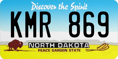 ND license plate KMR869