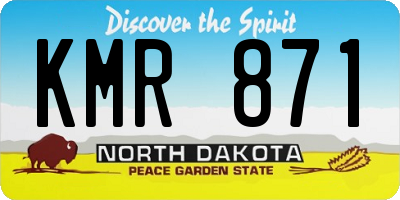 ND license plate KMR871