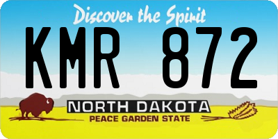 ND license plate KMR872
