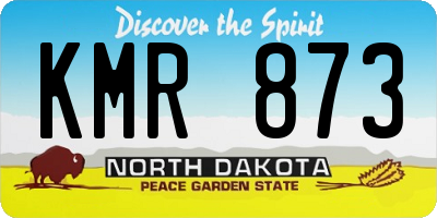 ND license plate KMR873