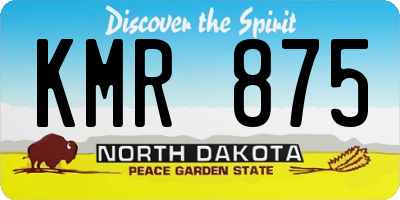 ND license plate KMR875