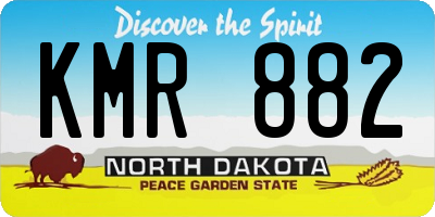 ND license plate KMR882