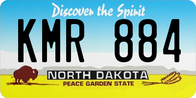 ND license plate KMR884