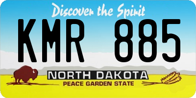 ND license plate KMR885