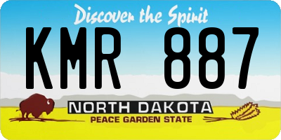 ND license plate KMR887