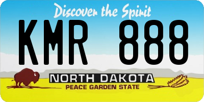 ND license plate KMR888