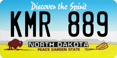 ND license plate KMR889