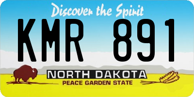 ND license plate KMR891