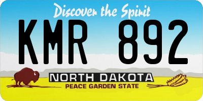 ND license plate KMR892