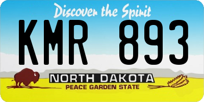 ND license plate KMR893