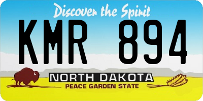 ND license plate KMR894