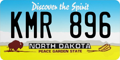 ND license plate KMR896