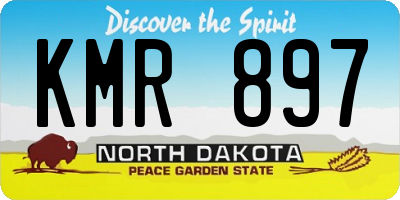 ND license plate KMR897