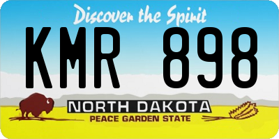 ND license plate KMR898