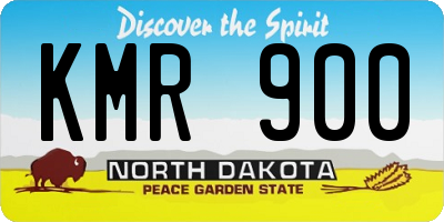 ND license plate KMR900