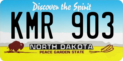 ND license plate KMR903