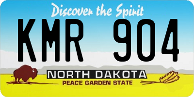 ND license plate KMR904