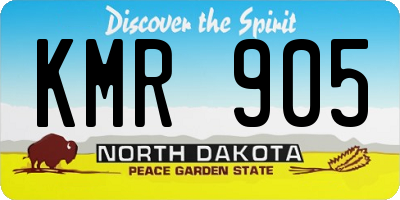 ND license plate KMR905