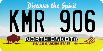 ND license plate KMR906