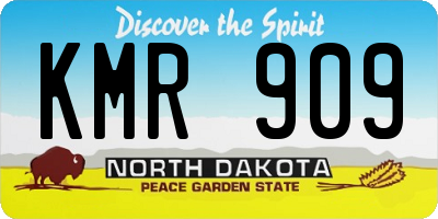 ND license plate KMR909