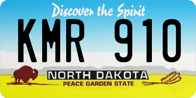 ND license plate KMR910