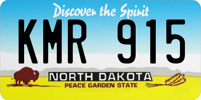 ND license plate KMR915