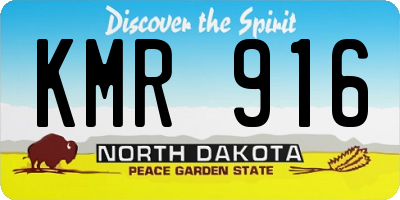 ND license plate KMR916