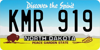 ND license plate KMR919