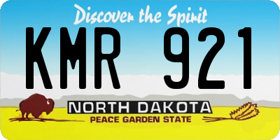 ND license plate KMR921