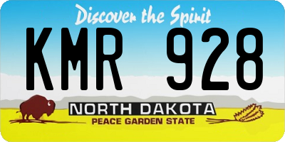 ND license plate KMR928