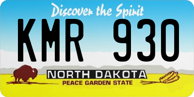 ND license plate KMR930