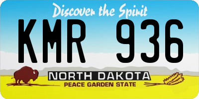 ND license plate KMR936