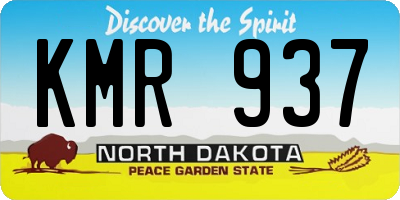 ND license plate KMR937