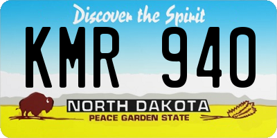 ND license plate KMR940