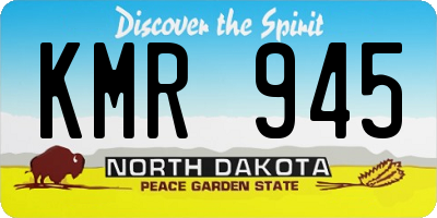 ND license plate KMR945