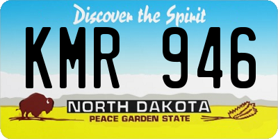 ND license plate KMR946