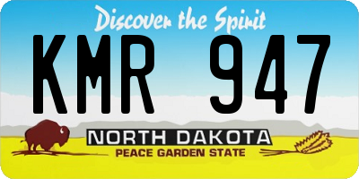 ND license plate KMR947
