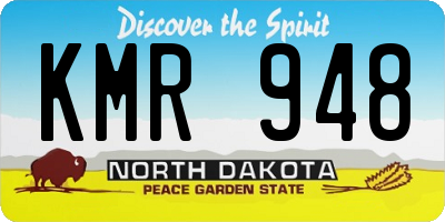 ND license plate KMR948