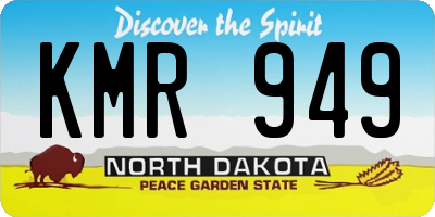 ND license plate KMR949