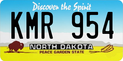 ND license plate KMR954