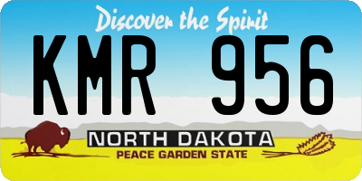 ND license plate KMR956