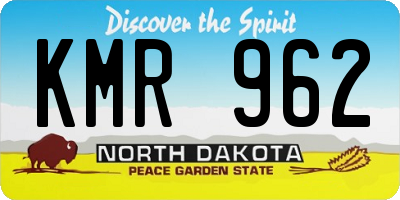 ND license plate KMR962