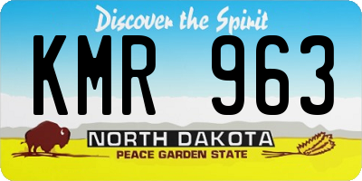 ND license plate KMR963