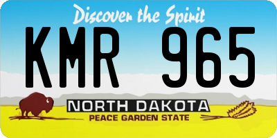 ND license plate KMR965